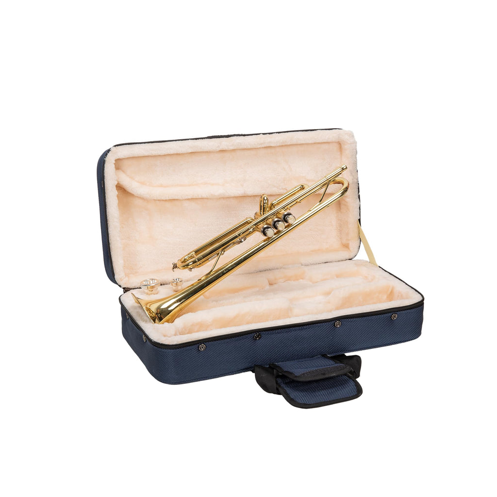Lightweight Blue Trumpet Foam Case with Storage Pockets K8825