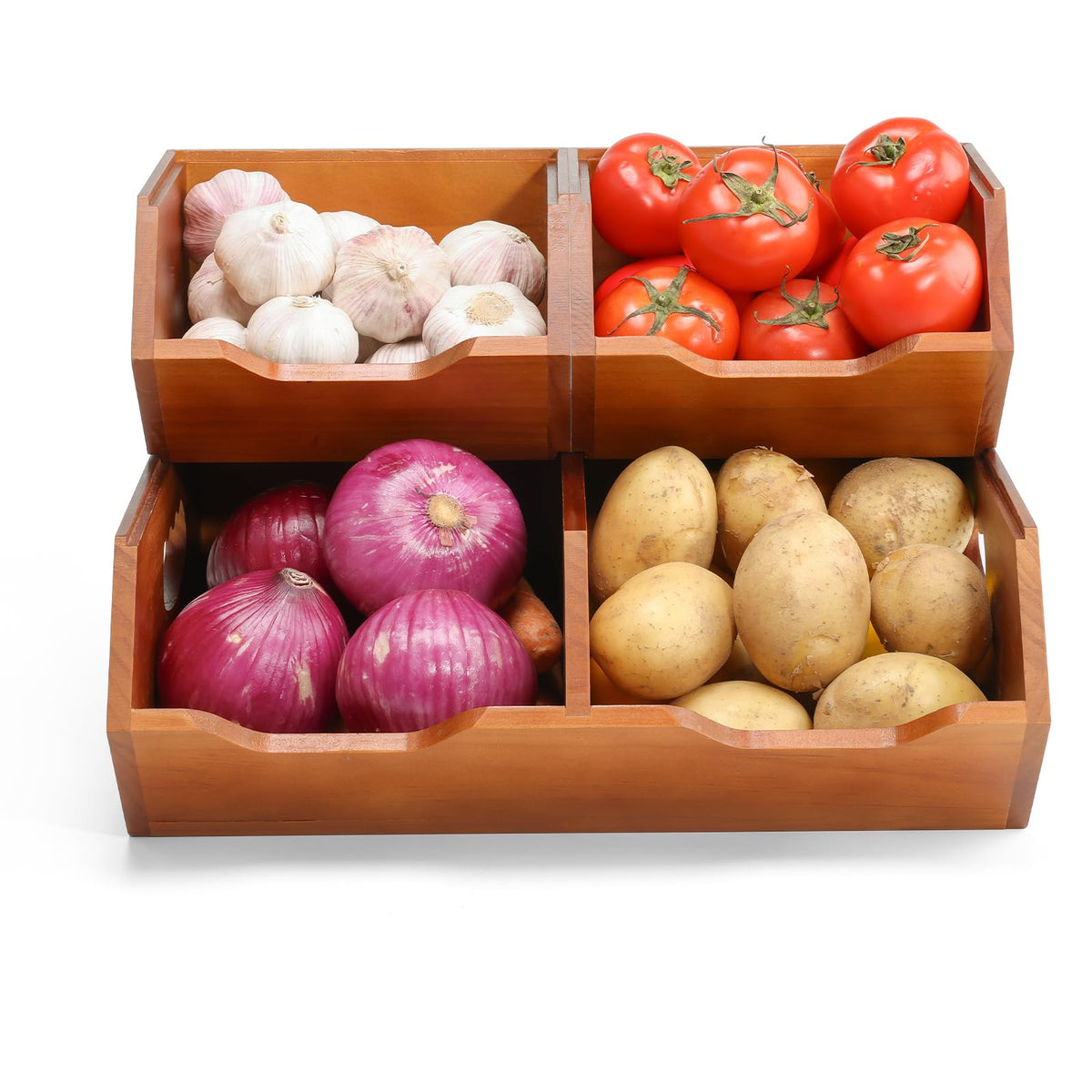 Wooden Stackable Pantry Storage Bins N1161