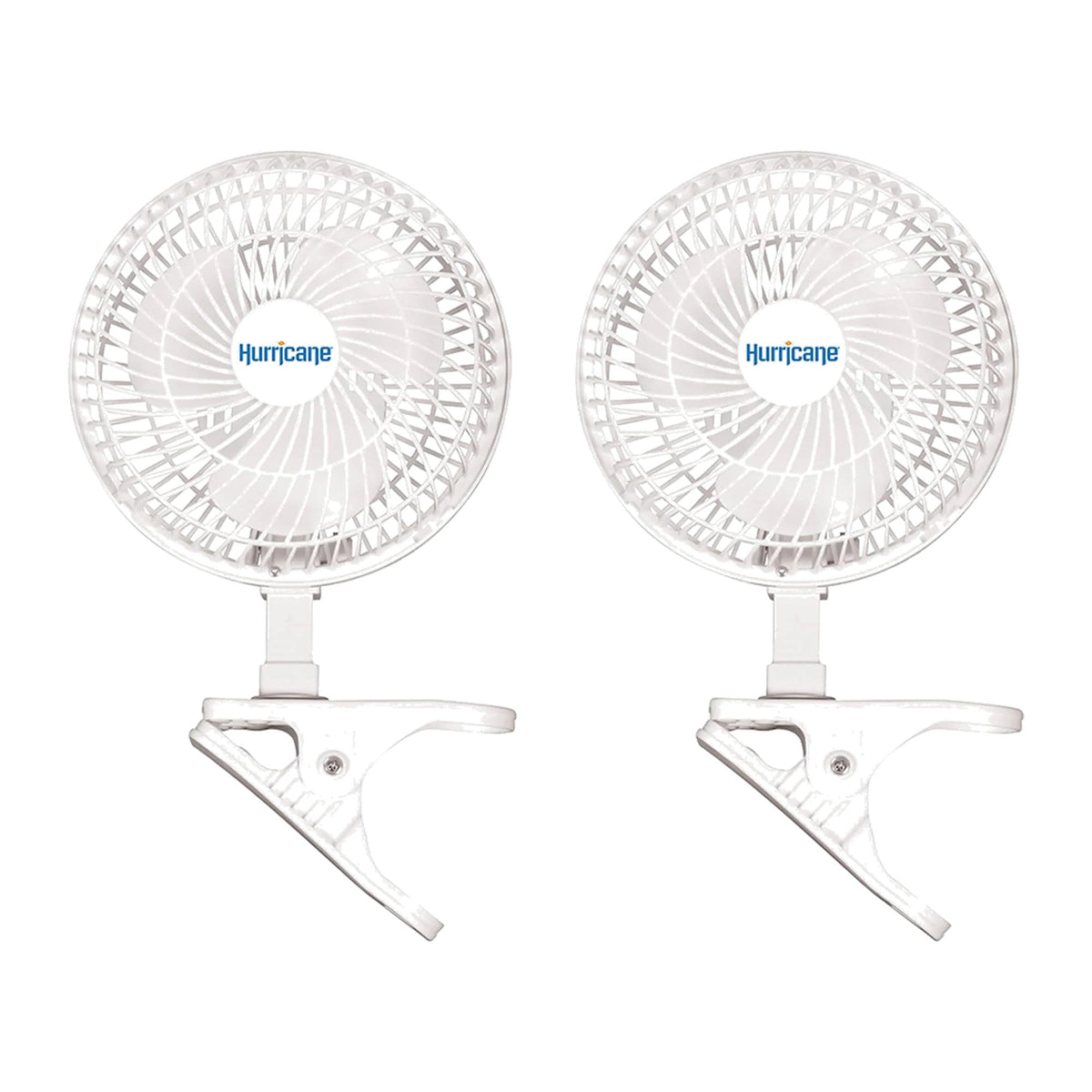 White 2-Pack 6" Clip-On Table Fan with 2 Quiet Speeds Y8960