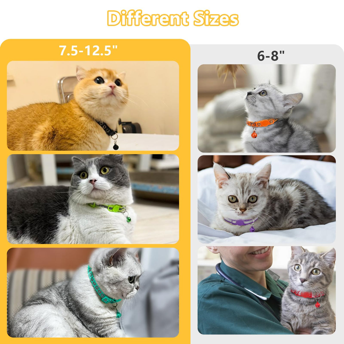 2 Pack Reflective Breakaway Cat Collar with Bell A3118