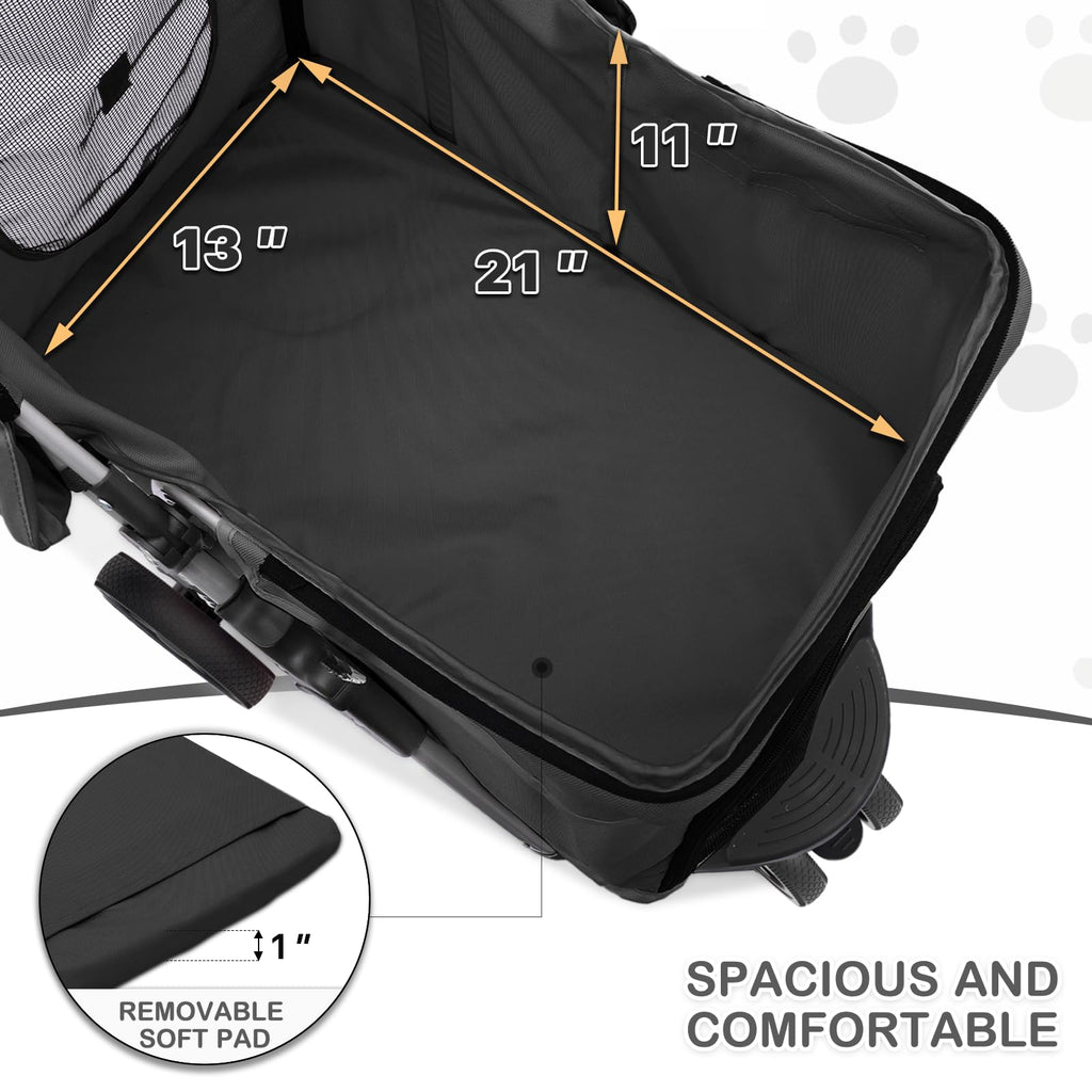 Black Pet Stroller J321368