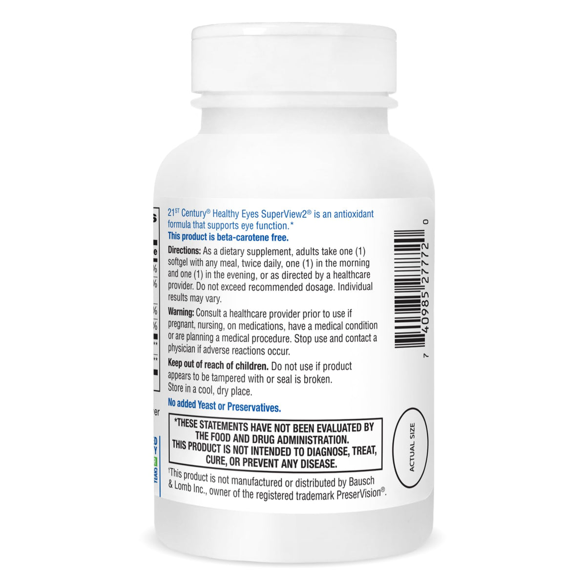 Eye Vitamin Softgels 120 Count B916643