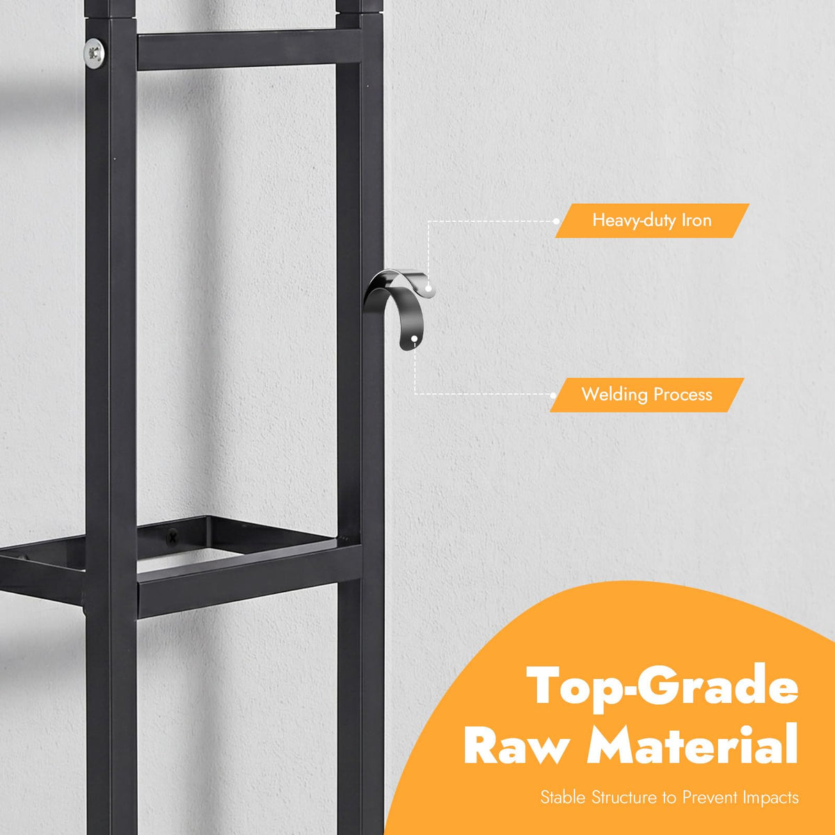 5Pcs Wall Mount Media Storage Rack O749475
