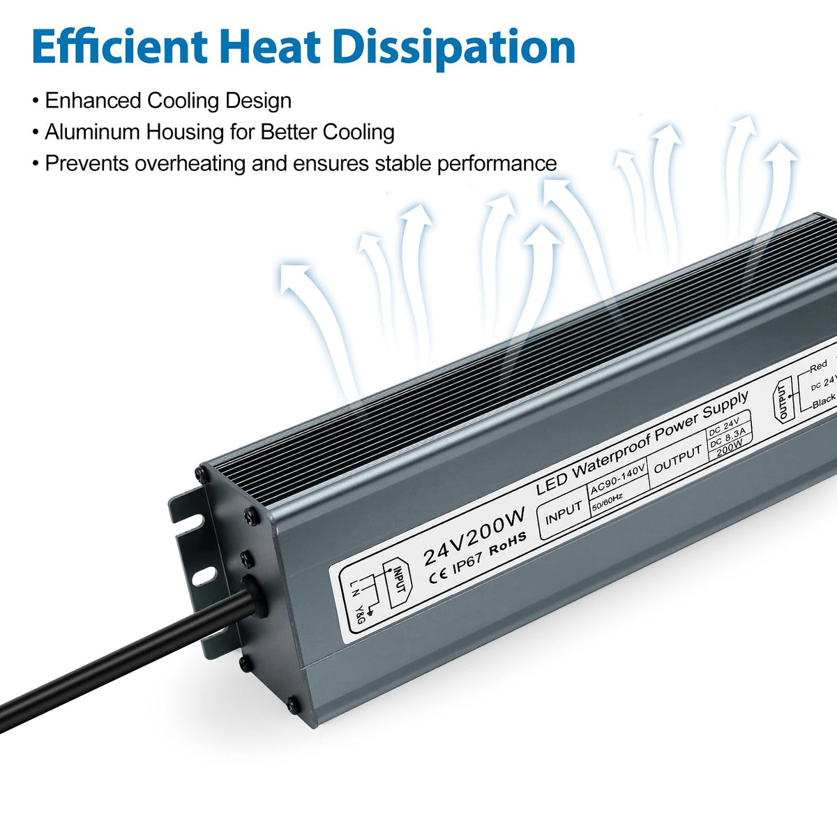 24V 200W IP67 Waterproof LED Driver Power Supply P796