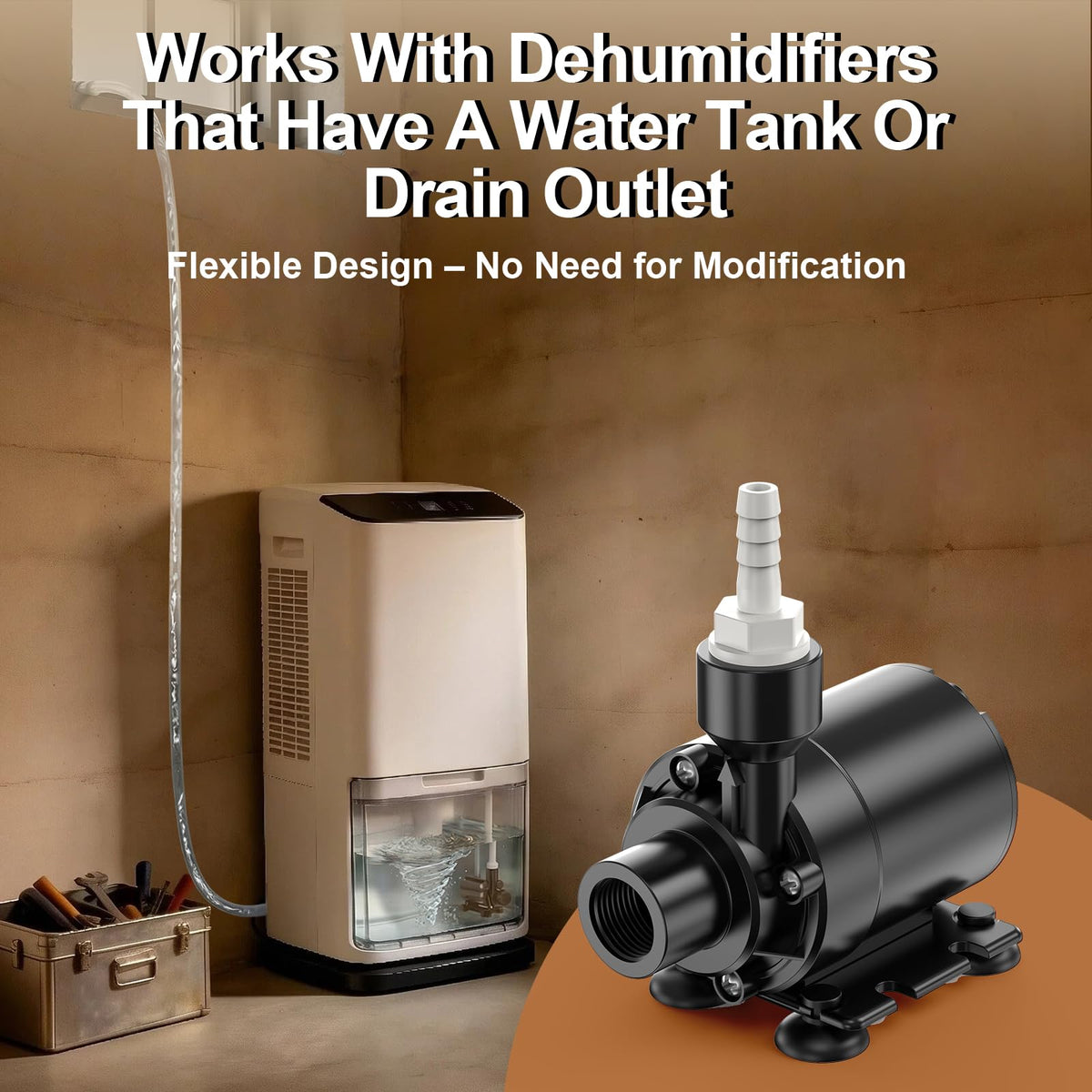 Automatic Dehumidifier Pump 15FT High Lift IPX8 Submersible I87069