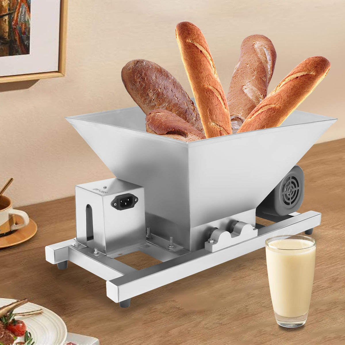 110V 60W 4L Stainless Steel Electric Fruit Crusher Y38611