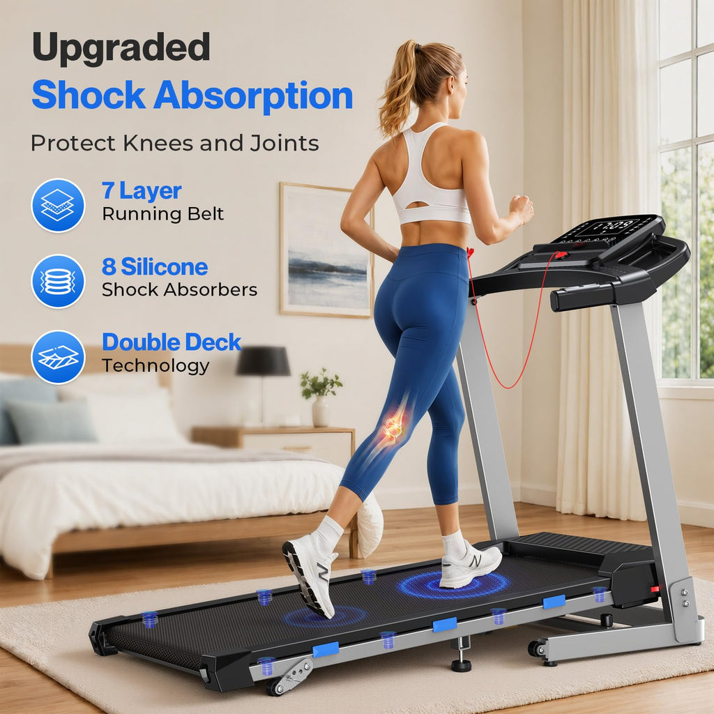 Foldable Treadmill with 10% Incline 400 LBS Capacity M151