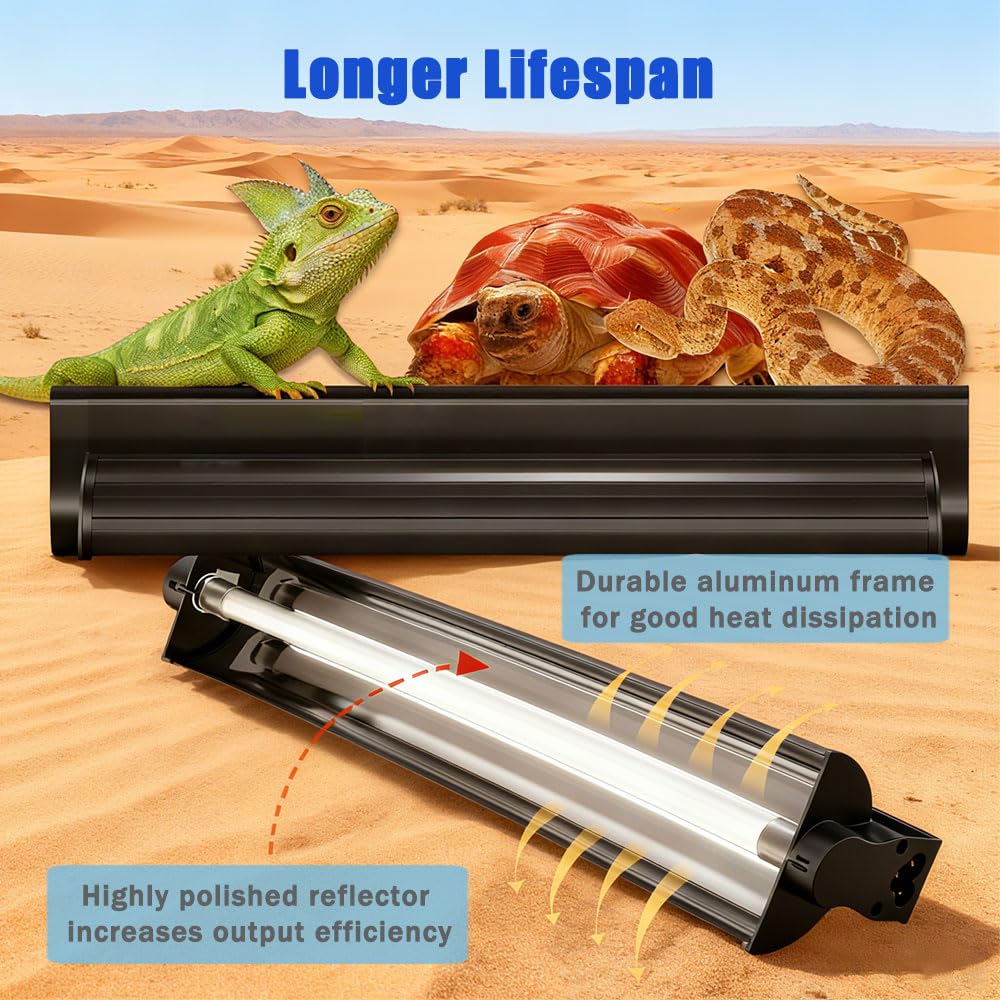 15W 10.0 UVB Reptile Light Fixture 18 Inch Q7812