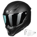 Full Face Dual Visor Motorcycle Helmet with Pinlock Matte Black M O405719