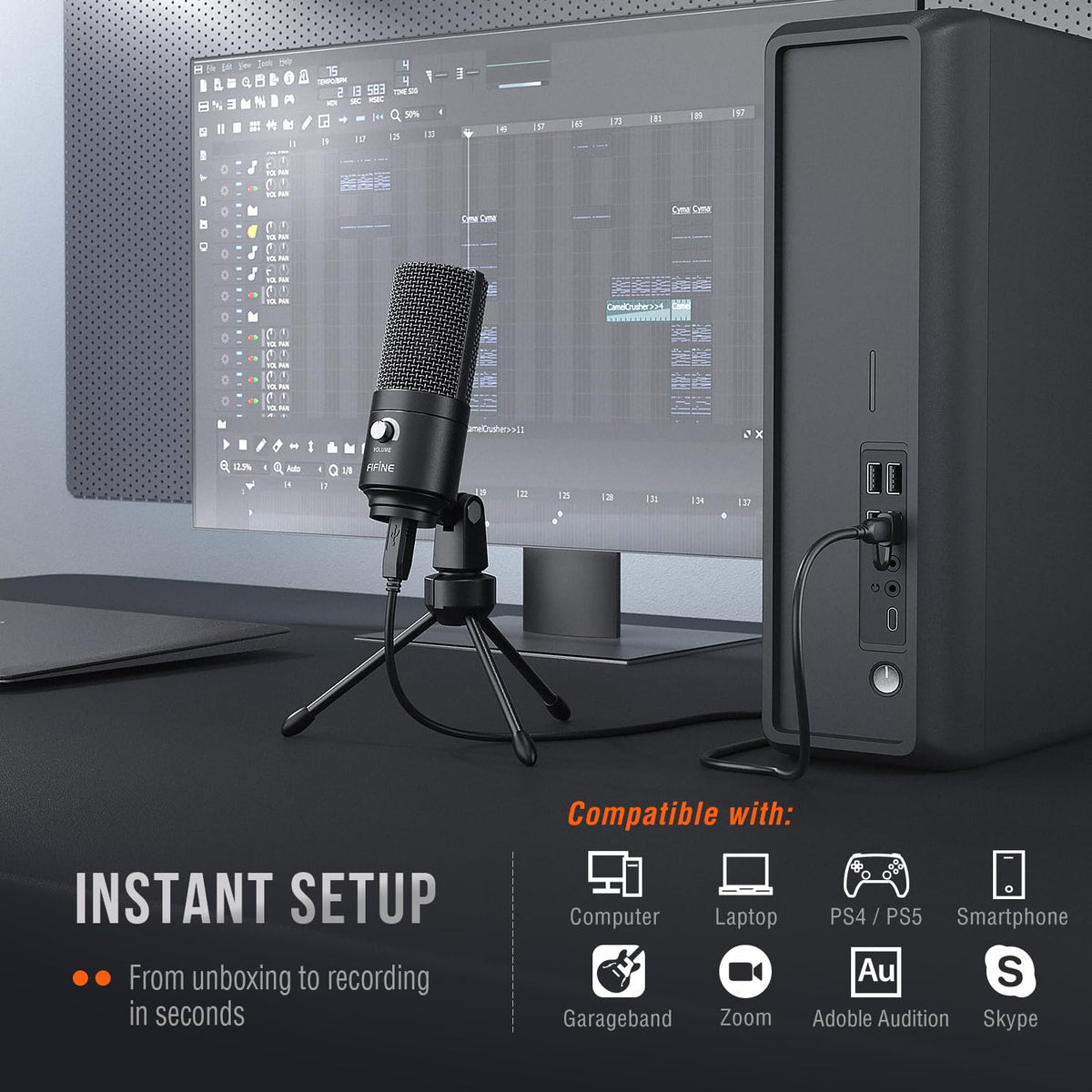 USB Condenser Recording Microphone H209