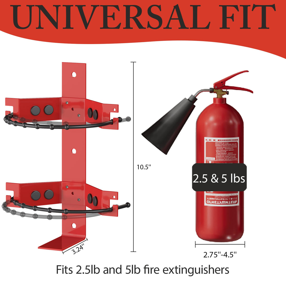 Fire Extinguisher Mount Bracket 2.5&5lb 1 Pack W2441