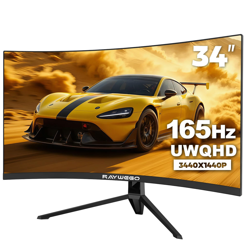 34 Inch Curved Ultrawide Gaming Monitor, UWQHD 165Hz, 1500R Q102