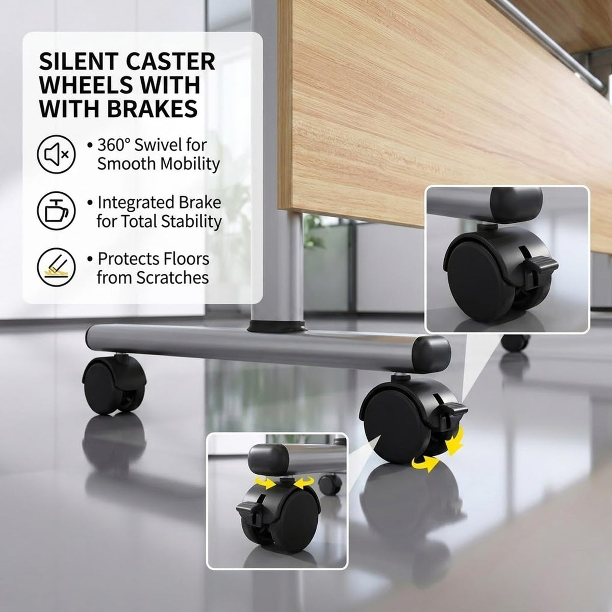 Folding Conference Table with Lock Casters K727484