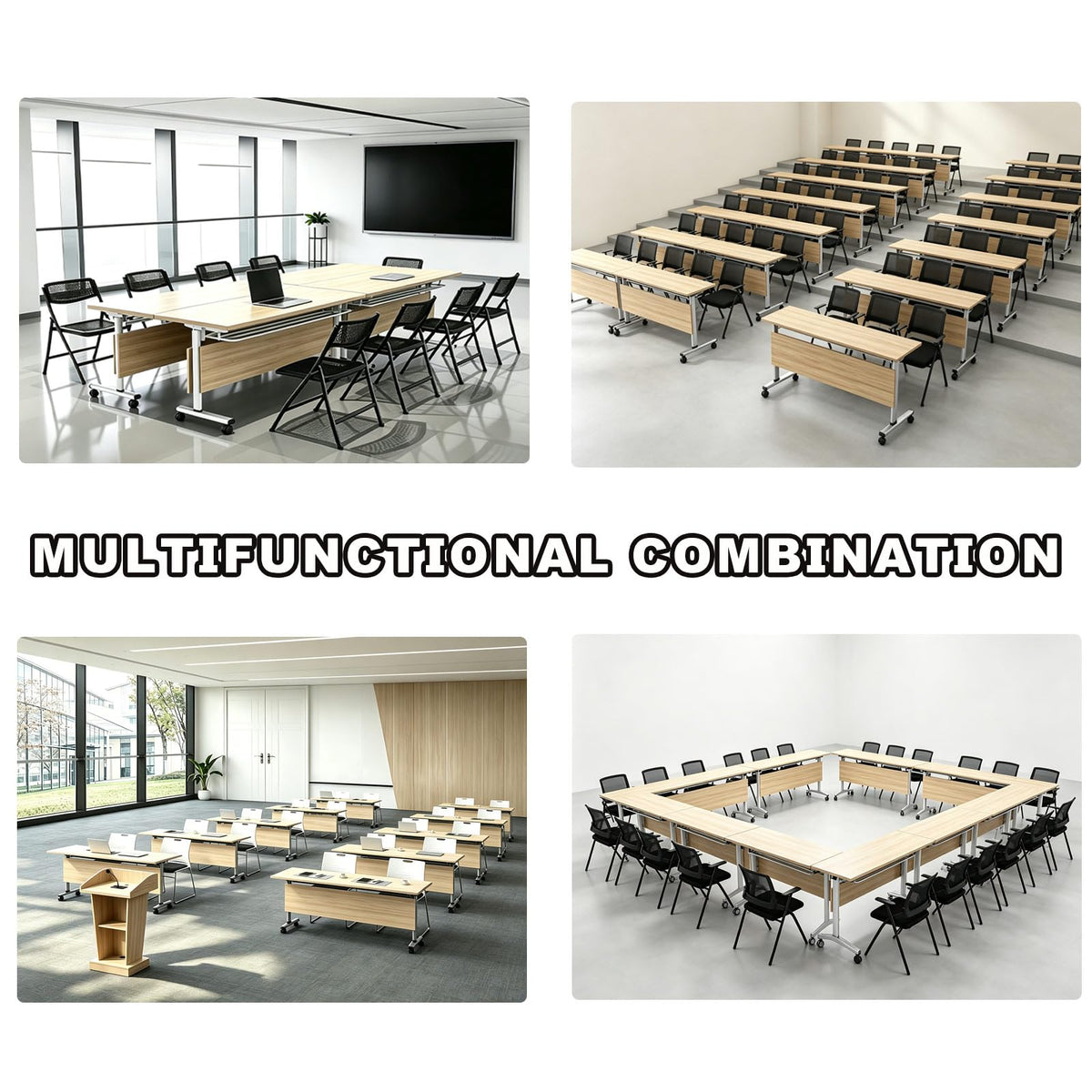 Folding Conference Table with Lock Casters K727484