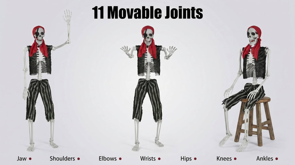 Life Size Pirate Skeleton Halloween Decoration K2650