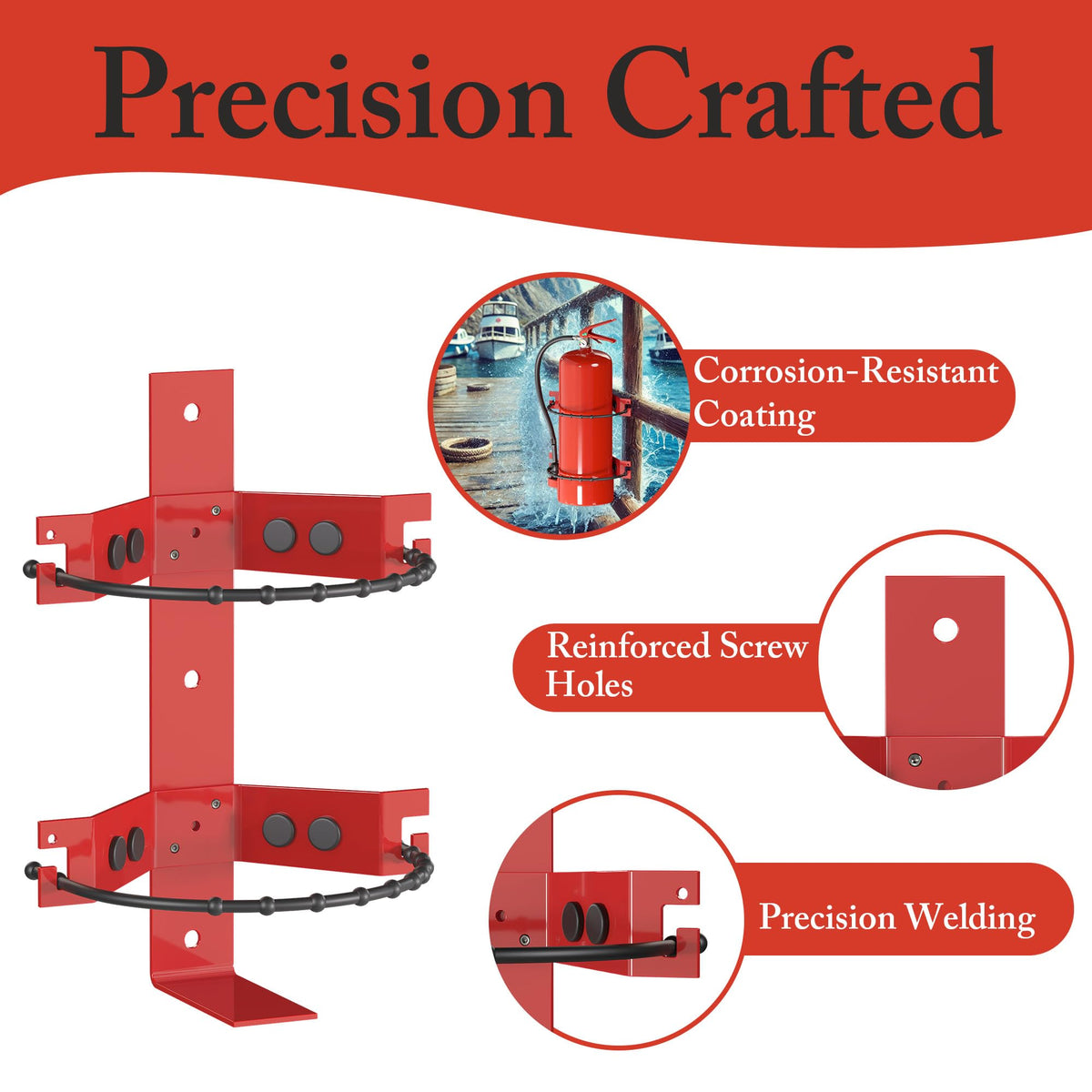 Fire Extinguisher Mount Bracket 2.5&5lb 1 Pack W2441