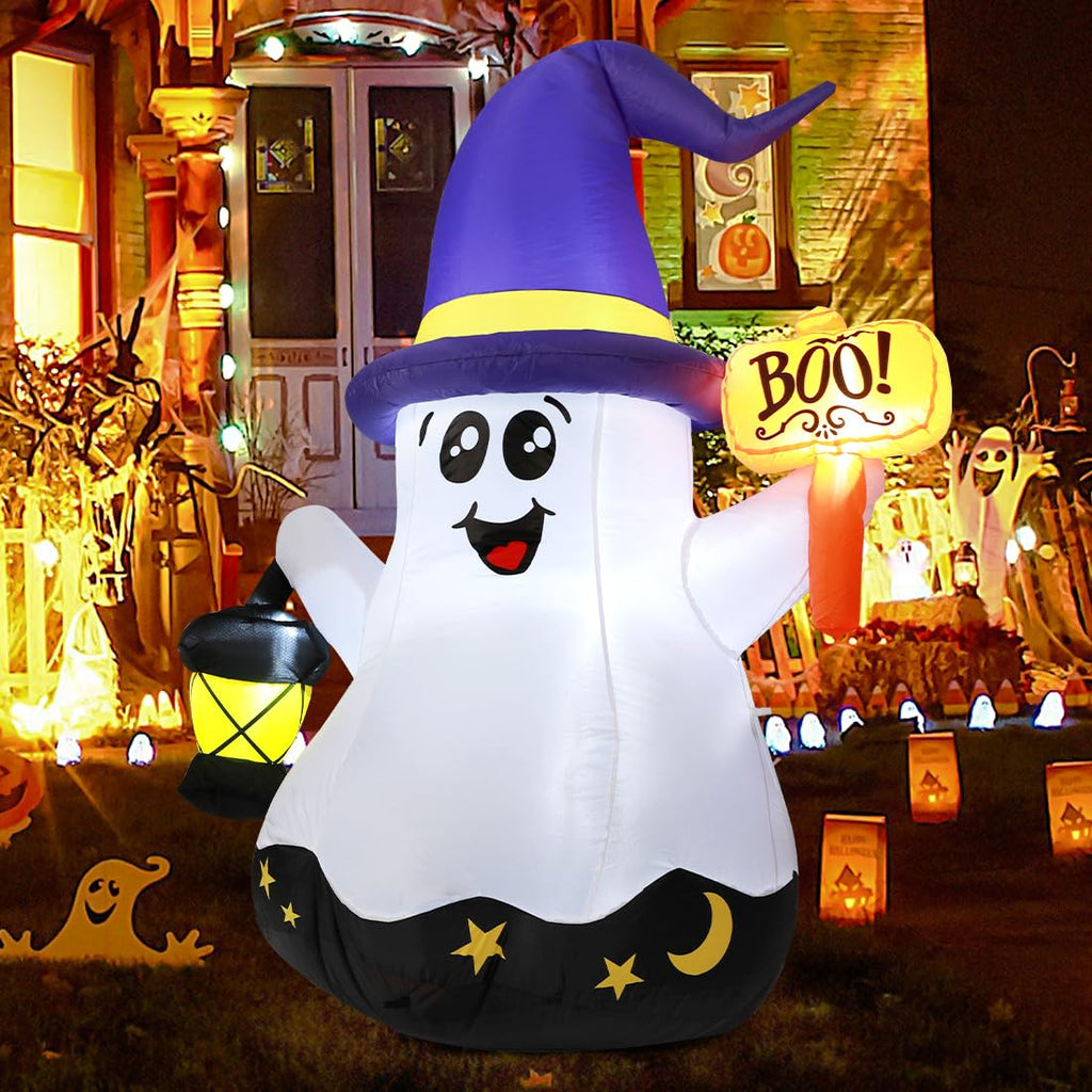 5 FT Halloween Inflatables Ghost with Built-in LEDs G268