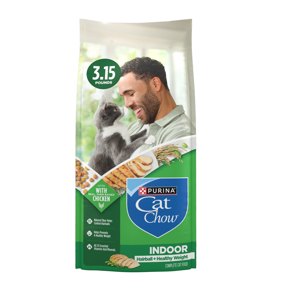 Indoor Hairball Healthy Weight Dry Cat Food 3.15 lb A740865