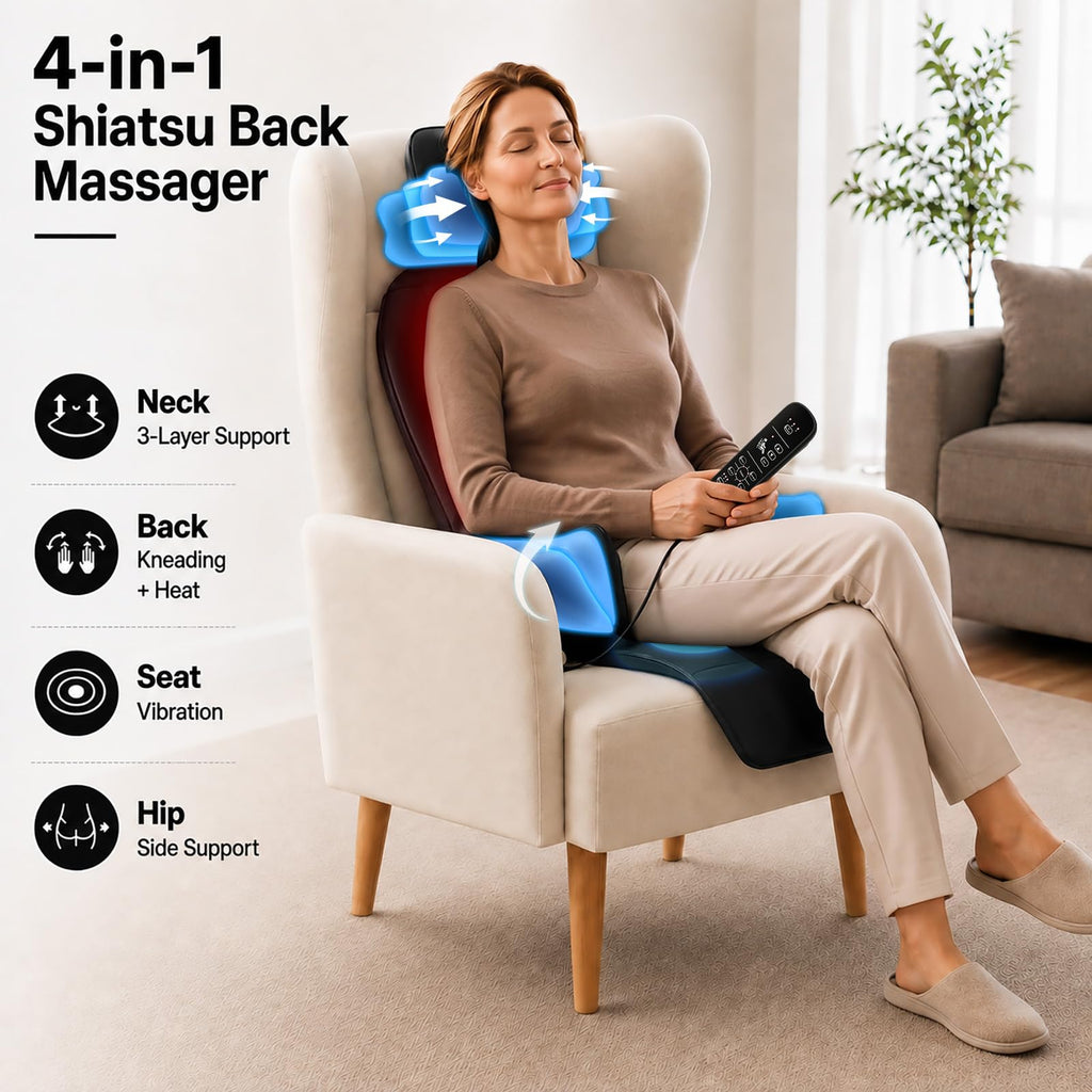 Shiatsu Back Massager with Heat E418
