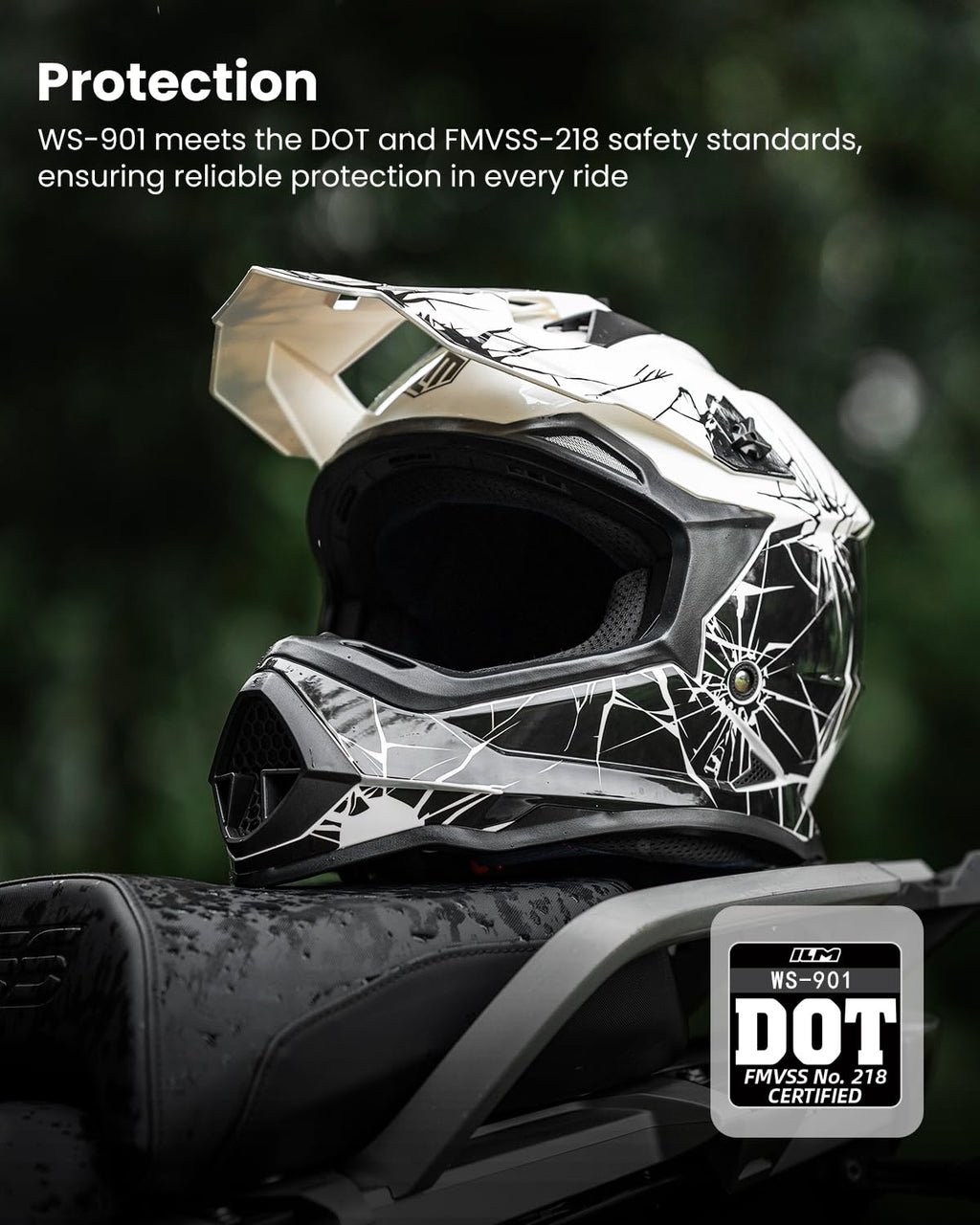 DOT Approved Full Face Motocross Helmet U534559