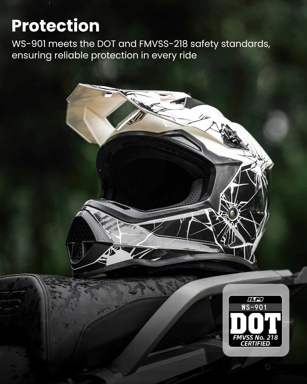 DOT Approved Full Face Motocross Helmet U534559
