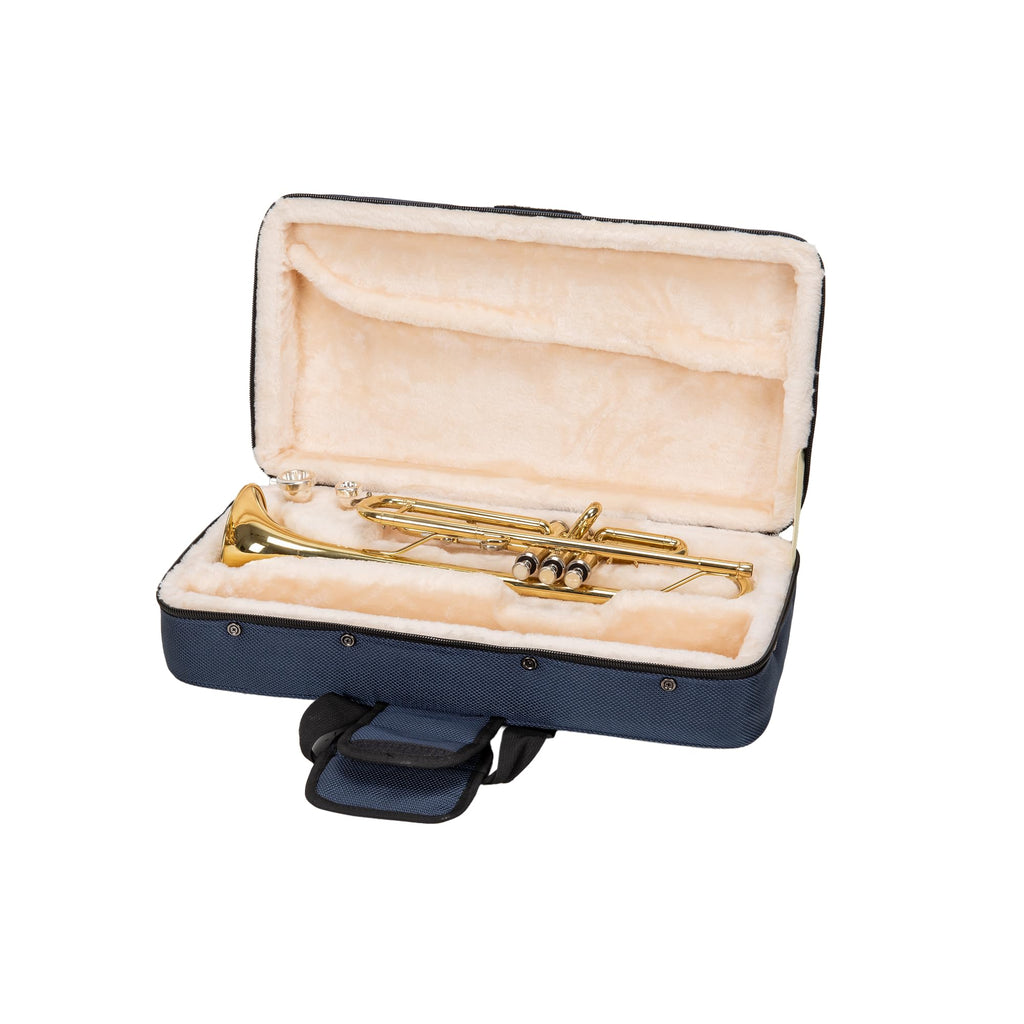 Lightweight Blue Trumpet Foam Case with Storage Pockets K8825