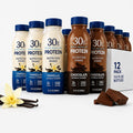 High Protein Nutrition Shake, Vanilla & Chocolate Flavor 30g, 12 Pack, 11.5 fl oz Bottles E2689