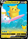 Surfing Pikachu V Full Art Rare Holo Card D649
