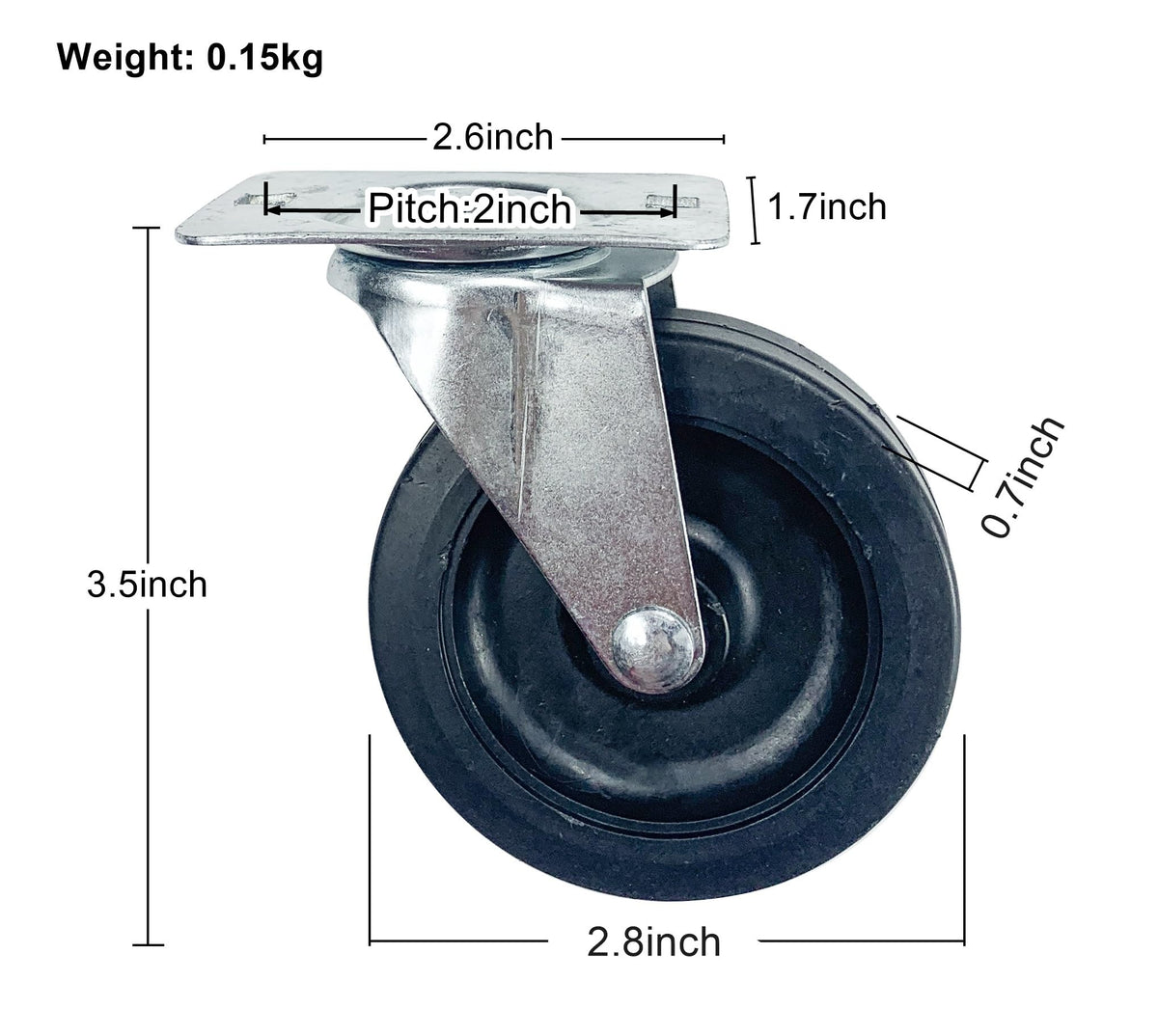 Caster Wheels for Mechanic Creepers, 3'' Pack of 6 C13349