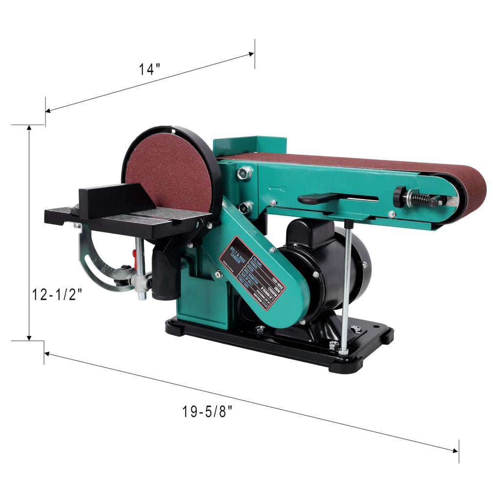 4 x 36 in. Belt Sander, 6" Disc Sander, 120V/60Hz Aluminum Worktable P879626