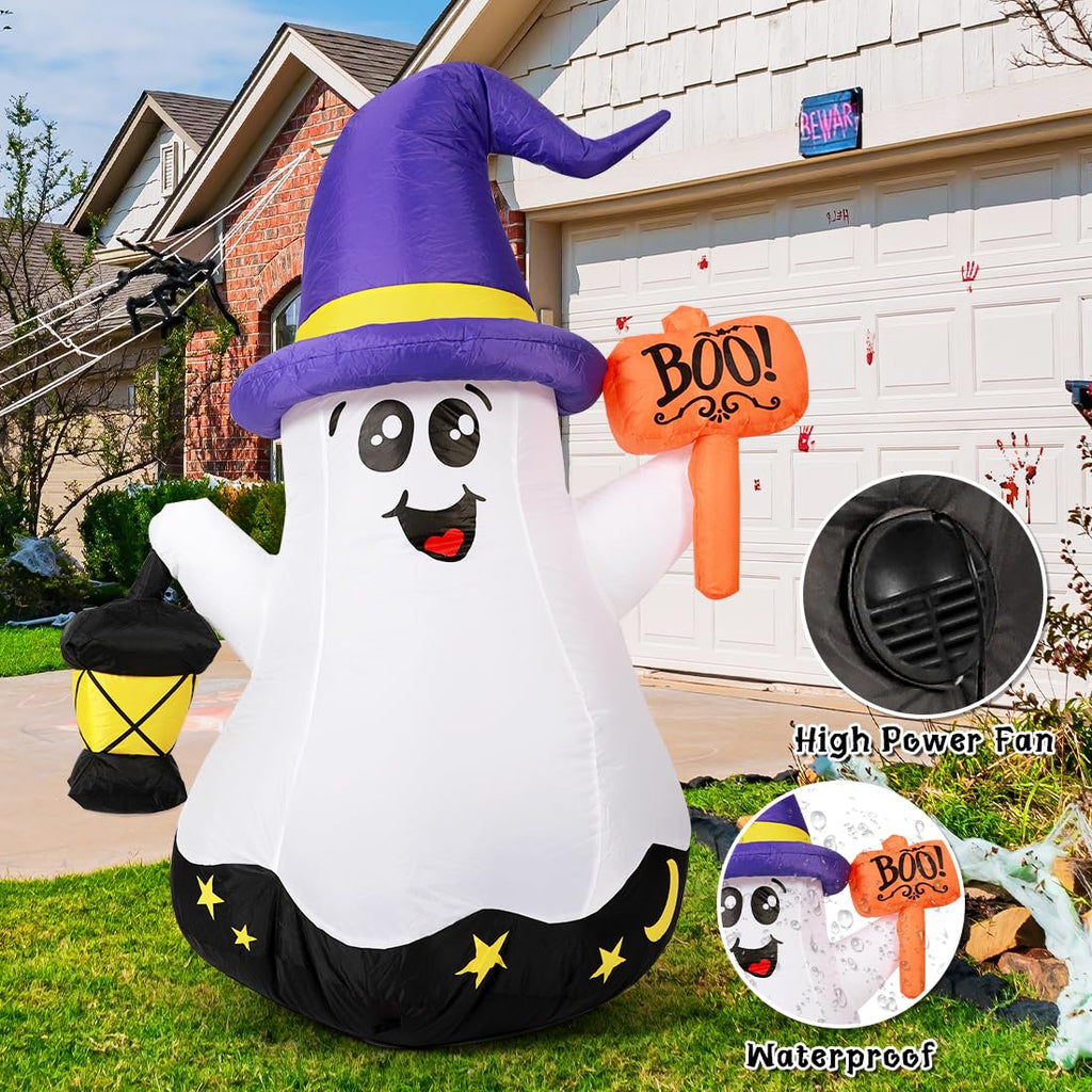 5 FT Halloween Inflatables Ghost with Built-in LEDs G268