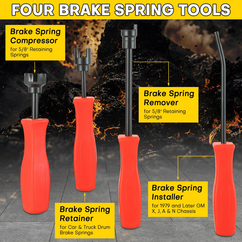 8 Pc Drum Brake Tool Kit Black A24925