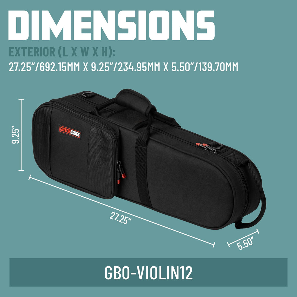 Lightweight 1/2-size Violin Case with Shoulder Strap X319