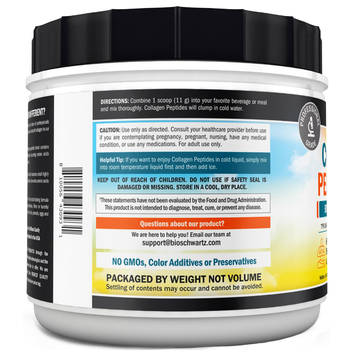 Unflavored Collagen Peptides Powder 16oz T5770