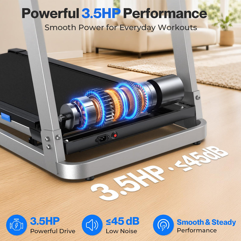 Foldable Treadmill with 10% Incline 400 LBS Capacity M151