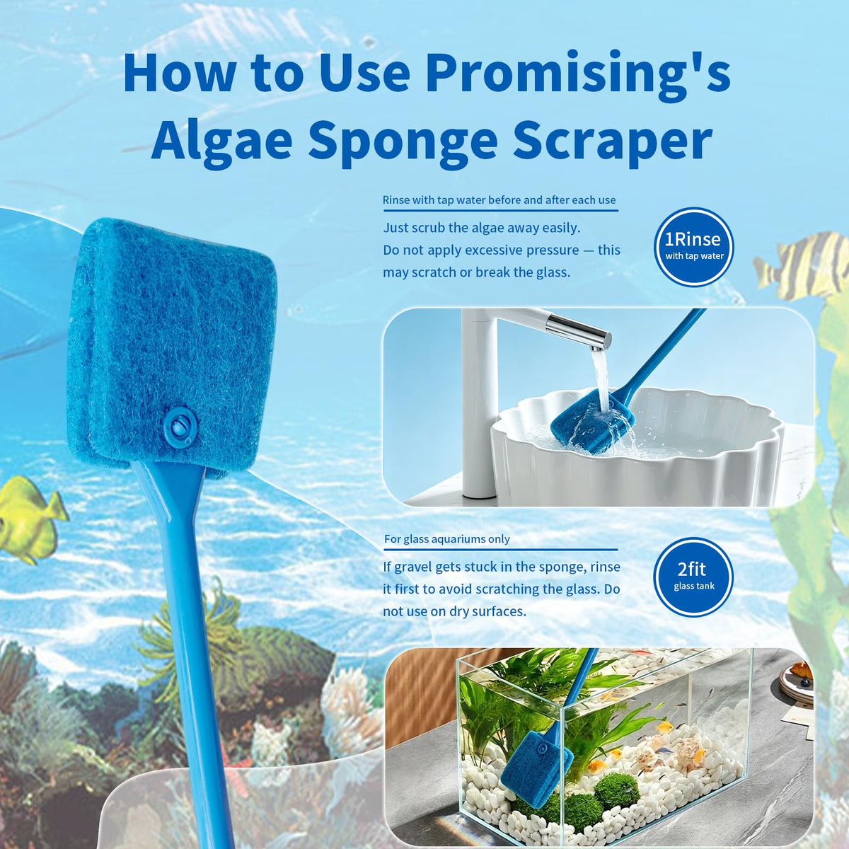 Double Sided Aquarium Cleaning Brush L4794
