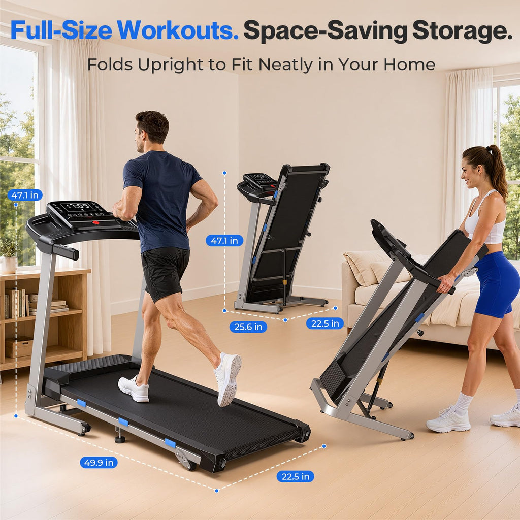 Foldable Treadmill with 10% Incline 400 LBS Capacity M151