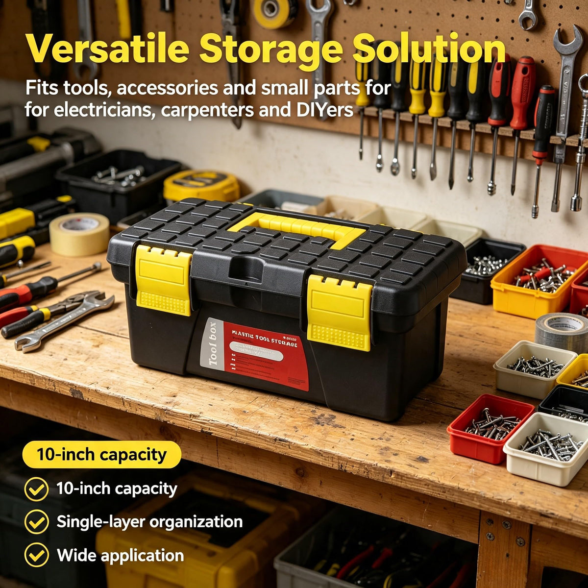 10 Inch Plastic Storage Tool Box W690