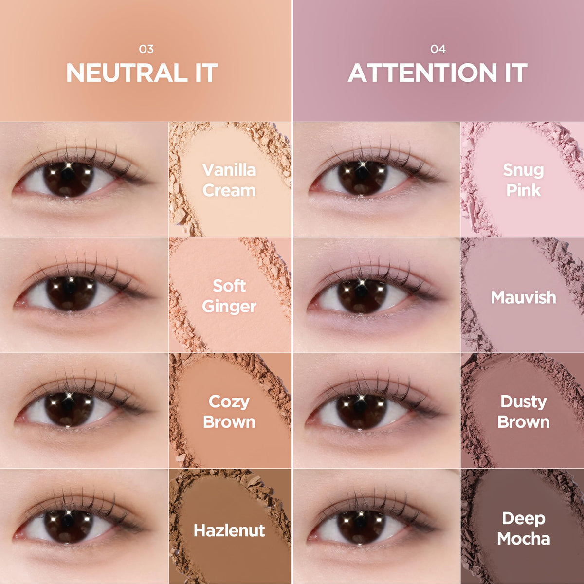 4-Shade Korean Eyeshadow Palette V601