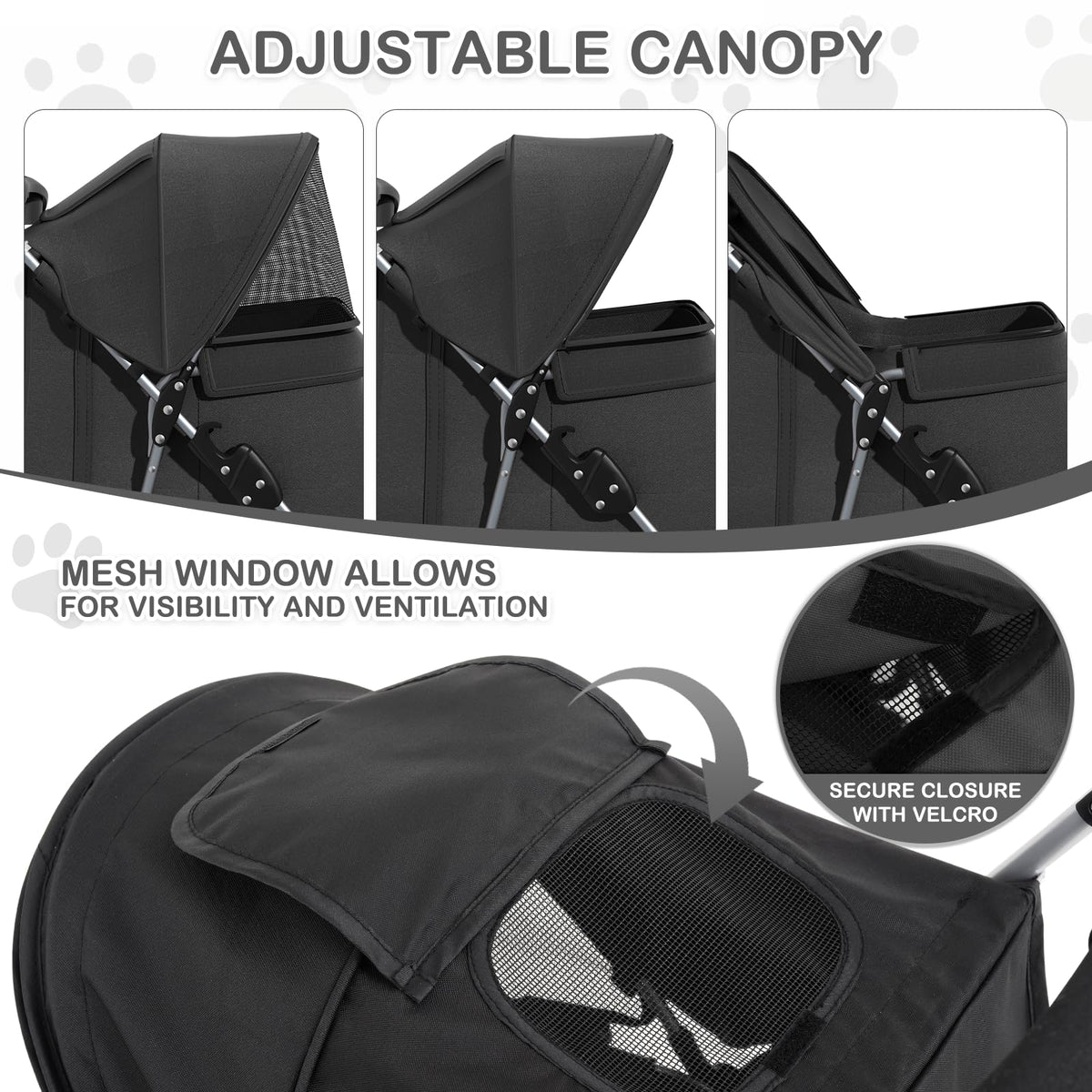Black Pet Stroller J321368