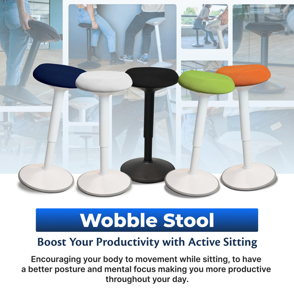 Height Adjustable Swivel Wobble Stool B394902