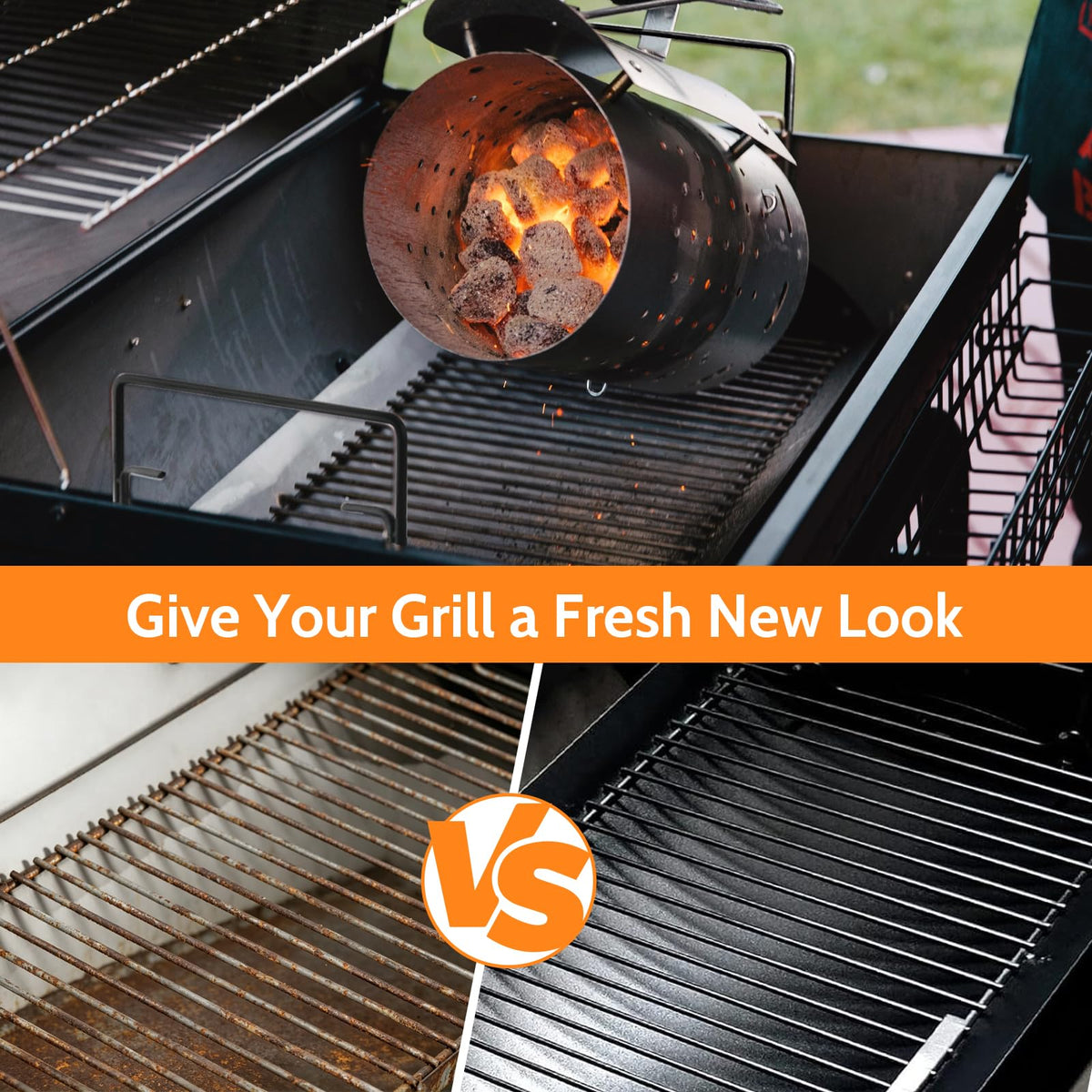 27” Ash Pan Charcoal Tray Replacement with 2Pcs Fire Grate Hanger O7651