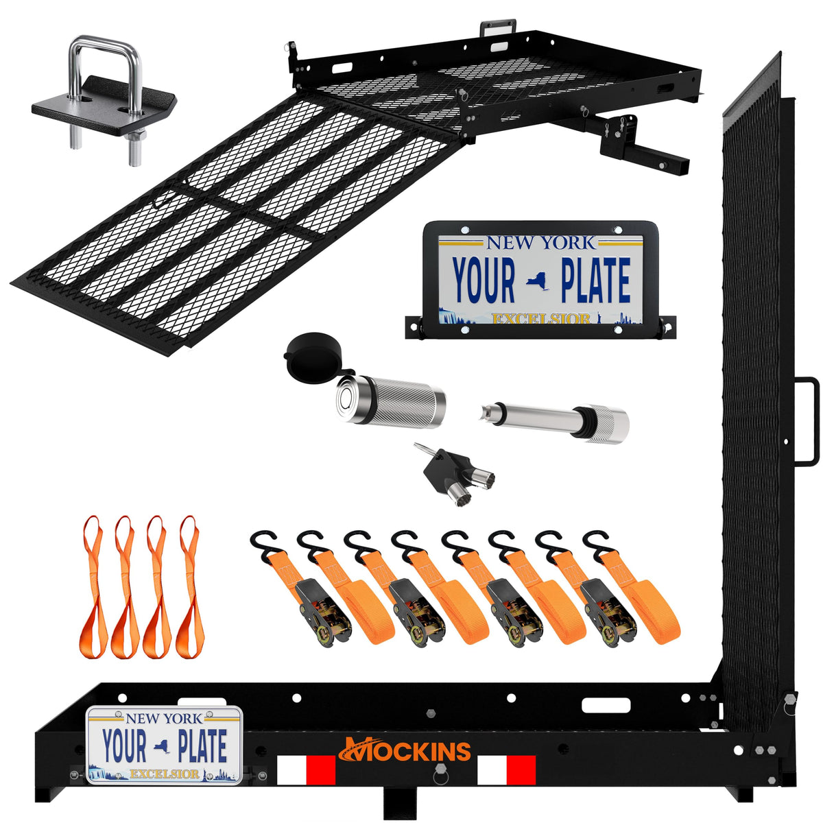 500lb Capacity Trailer Hitch Cargo Carrier with Ramp T21091