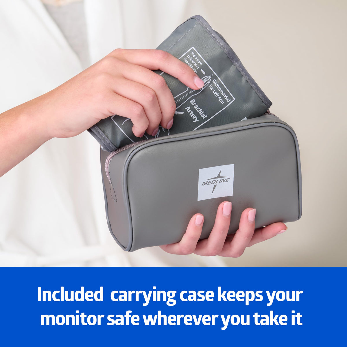 Automatic Blood Pressure Monitor with Universal Upper Arm Cuff and Carrying Case K819904