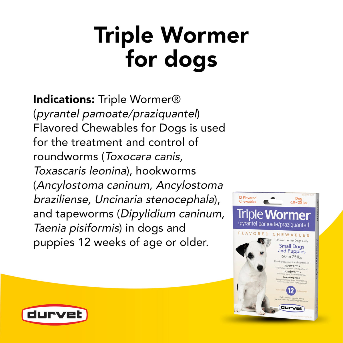 Triple Wormer Tablets for Puppies and Small Dogs W522060