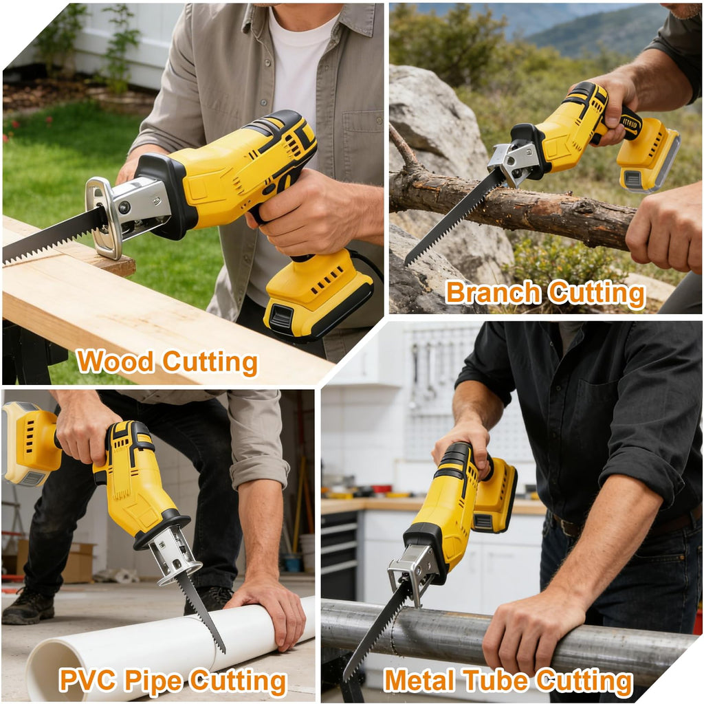 Cordless Reciprocating Saw 0-3500 SPM Variable Speed with 4 Blades I37127
