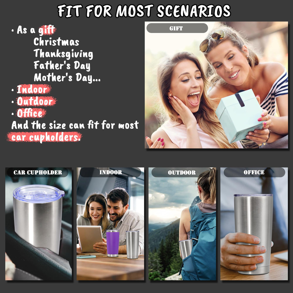 20 oz Insulated Stainless Steel Tumbler V354981