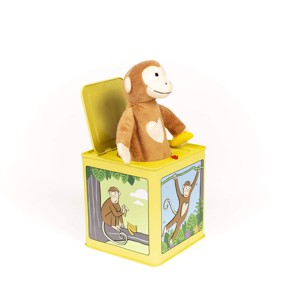 Monkey Jack in the Box Plush Tin Toy A26676