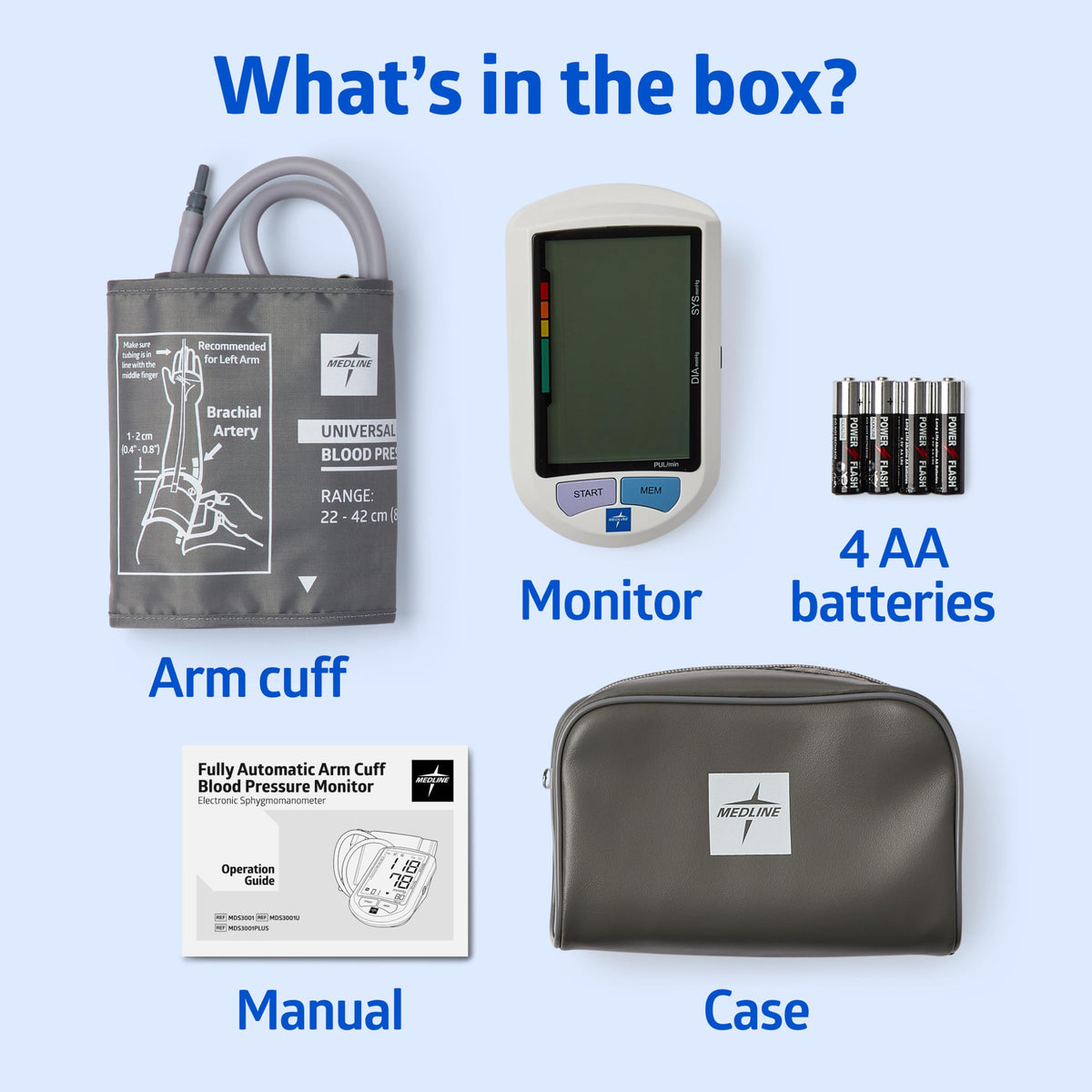 Automatic Blood Pressure Monitor with Universal Upper Arm Cuff and Carrying Case K819904