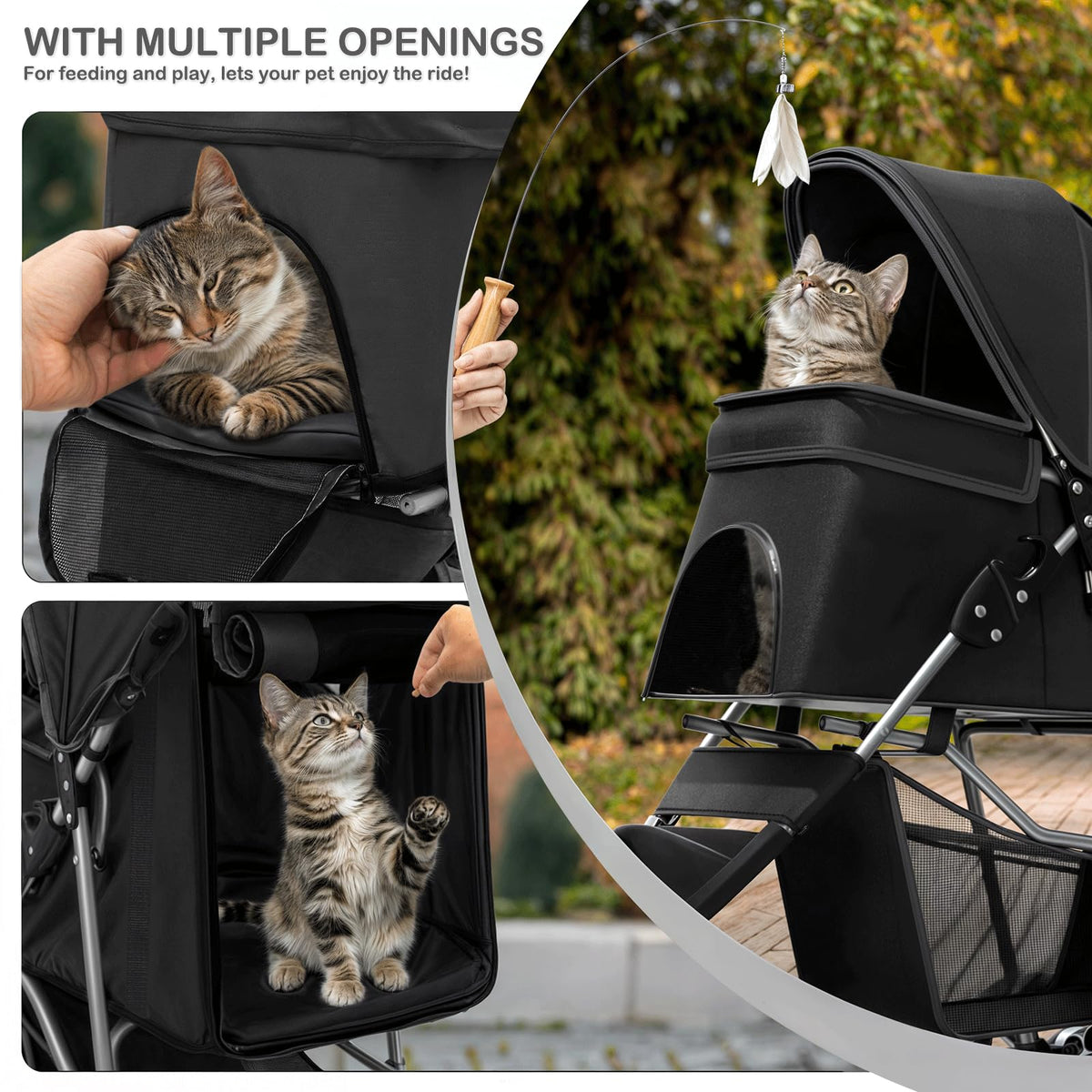 Black Pet Stroller J321368